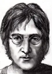 ACEO Original signed Art card –John Lennon- The Beatles –Luther