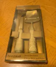 Pfaltzgraff Leaf Print Cheese Slicer And Peeler Set New In Box