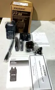 Yaesu FT-65R Dual Band Handheld Radio VHF UHF Two-Way Transceiver FM