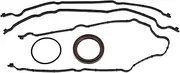 X AUTOHAUX Engine Timing Cover Gasket Set TCS46159 for Ford for Mustang 2011-2019 Chain Case Cover Gasket Long-Lasting Sealing Rubber,Metal 1 Set Black