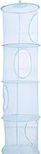 Foldable Suspension Storage 4 Compartments Toy Storage Bag, 1Pc Hanging Mesh Space Saver Bag Foldable Hanging Storage Mesh Space Saver Bag,Mesh Hanging Storage Dryer Mesh Space Saver Bag,Blue