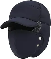 [WMTBSRSW] Winter Thermal Trapper Hat, Windproof Hat with Mask, Skiing Cap with Ear Flaps, Motorcycle Cycling Mask Warm Snow Hat