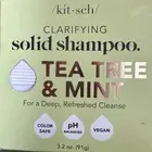 Kitsch Tea Tree & Mint Shampoo Bar - Clarifying / Deep Cleansing - 3.2 oz