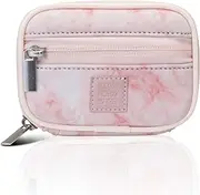 Made Easy Kit Pill Box Vitamin and Supplement Holder, 7-Day Organizer Neoprene Medicine Case (Pink Marble)