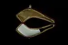 Lattice Panel Horn Pipe New Block Meerschaum Handmade W Case-Stand#217