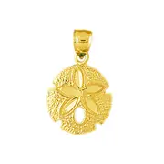 14K Gold 14MM Sand Dollar Charm