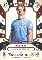 Match Attax 2024 2025 Kevin De Bruyne The Entertainers Masters Trading Card