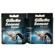 20P[Gillette]Sensor Excel Shaving Razor Shaver Blades Refill Cartridges New