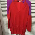 【保證真品】英國知名品牌JOSEPH雙色(橘色+紫色)100% CASHMERE V領毛衣