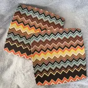 Missoni for Target Set Of 2 Melamine Dinner Plates Zig Zag Print NWT