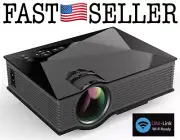 Wireless LED Mini Projector 1200 Lumens Multimedia Home Theater iOS Android...