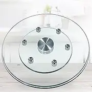 Tempered Glass Lazy Susan Turntable Dining Table, with Swivel Silent Assist System, for Banquets Party Family Dinners, Glass Manual 360° Rotating Tray(Size:100cm)