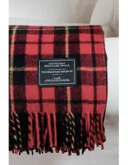 [The Grampians Goods Co.] Recycled Wool Scottish Tartan Blanket in Red