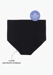 [Taking Shape] Taking Shape Period Leak Proof Undies Moderate Size 14 in, Bamboo - Plus Size Women's Underwear
