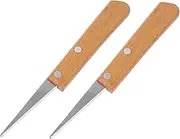 Tofficu Art Wooden Handle Craft for Hobby Pottery Tool Fettling Cutter for Clay DIY Tool