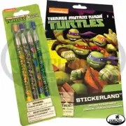 TMNT Teenage Mutant Ninja Turtles Sticker Book and Pop Up Pencil Set