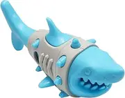Dog Treat Dispenser Toy, Puppy Teeth Cleaning Chewer, Bite-Resistant Shark Shape Chewing Food Dispenser Toy for Garden and Backyard Boredom Reduction