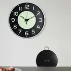 Silent Movement Wall Clock with Luminous Glow for Nighttime Visibility