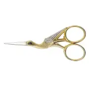 ROBERT KLAAS HANDMADE PROFESSIONAL EMBROIDERY STORK SCISSORS 4" GOLD PLATED