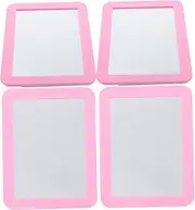 Ipetboom 4pcs Mini Mirror for Locker Dressing Make up Dressing Table Mirror Makeup Cosmetic Locker Pink