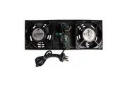 Hypertec RFM2-WMSF-S Double Fan 350x135x40 Rack Module Improve Ventilation Black
