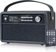 New Vintage DAB/FM Radio Bluetooth Speaker | Bedside Alarm Clock with Sleep F...