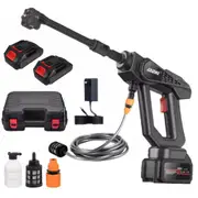 1500W Cordless Electric High Pressure Washer Water Spray Gun Car Cleaner 2 Batteries