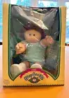 1985 Cabbage Patch Kids Boy Doll Brown Hair And Eyes Green Romper 3900 Elton Art