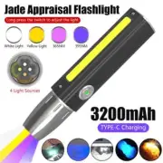 4in1 LED UV Flashlight Mini Ultraviolet Torch Jade Identification Light New