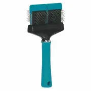 Master Grooming Tools Flexible Slicker Brushes - Double Flex Hard Teal