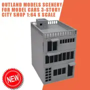 Simulated 1:64 Scale ABS 3-Story City Shop Models Display for Model Cars Decor