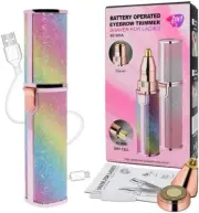 2in1 USB Rechargeable Electric Eyebrow Trimmer Face Razor Facial Epilator Shaver