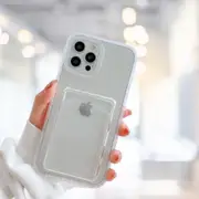 iPhone 14 Pro Max Clear Jelly Case with Card Holder