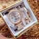 Michael Kors 三件組 手環 手錶 玫瑰金 水鑽 粉色 鋼帶 三眼計時 MK手錶 手錶 MK MK5896