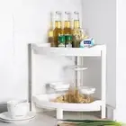 Triangle Shape Corner Shelf Drainage Holes Rack Holder Caddy Stand Tower Display