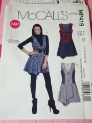 McCalls Pattern M6396 Asymmetrical Front Fit Flare Jumpers Sizes 10 to 18 UNCUT