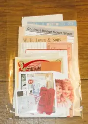 VINTAGE AUTHENTIC EPHEMERA PAPER LOT JUNK JOURNALS, SCRAPBOOK, MIXED MEDIA