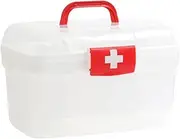 OIIBWQ Multifunctional Aid Medical Box Container Detachable Tray Portable Household Multi Organizer for Sewing Arts Crafts Car Hiking, XL