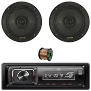 JBL Celebrity150 1-DIN Bluetooth Receiver, 6.5" 200W Thin-Mount Speakers (Pair)