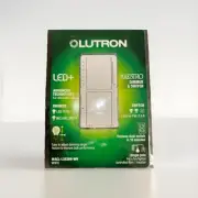 New Lutron MACL-L3S25H-WH LED+ Dual Dimmer and Switch 75W LED Bulbs Single-Pole