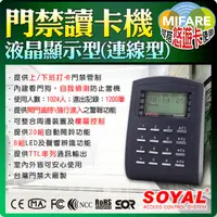 在飛比找PChome24h購物優惠-讀卡機 門禁控制器液晶顯示型 Mifare 悠遊卡