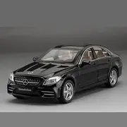 Scale Finished Model Car 1:32 Scale for Benz C260L Sedan Alloy Diecast Simulation Car Model Miniature Vehicle Collection Die-cast Vehicle(Black)