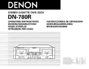 Denon DN-780R Cassette Tape deck Owners Manual