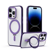 Magnetic Shockproof Case Cover for iPhone 15 Series Cell Phone Protective Cases-Purple