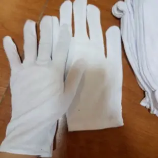 白色/黑色棉手套 10 雙至 50 雙
