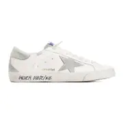 [Golden Goose] Golden Goose-White Ice Grey Superstar Lamb Leather Sneakers-Uomo 44 IT
