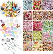 BARGAIN HOUSE 150 Pcs Miniatures Food Drinks Bottles for Barbie Doll Accessories 1:12 Playset Pretend Play Kitchen Game Party Toys Mini Things Stuff Tiny Baking Landscape Micro Mart, Multicolor