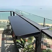 Outdoor bar Table,Small White Desk,Balcony Furniture for Apartments,Balcony bar,Balcony Railing Table,Wall Mounted Folding Table,Apartment Patio Furniture,Wall Desk,Balcony