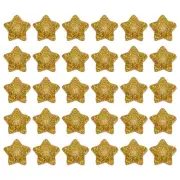 60 Pcs Flat Back Resin Charms, Glitter Star Charms Bulk, Yellow