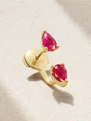 [Anita Ko] Anita Ko - Orbit 18-karat Gold Ruby Single Earring - Red - One size One size Red